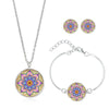 Mandala Flower Gemstone Necklace